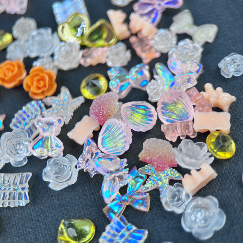 Tırnak Charm çeşitli tasarımlar nail art tırnak süsü Sarı