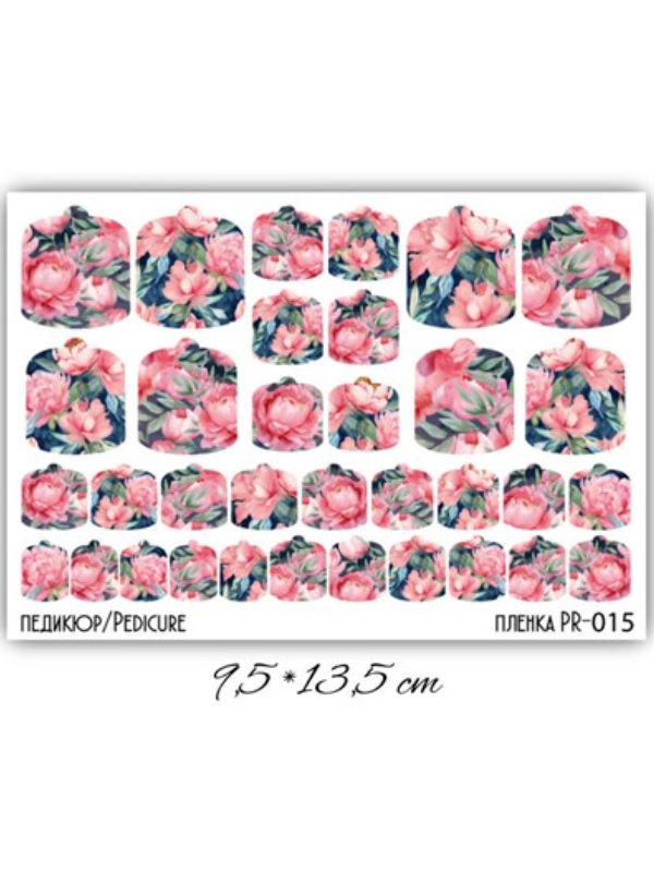 Tırnak stiker pedikür slider serisi PR 015