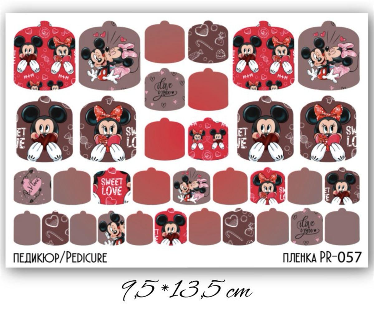 Tırnak stiker pedikür slider serisi PR 057 Minnie & MickeyEndi ProfessionalStiker çeşitleriTırnak stiker pedikür slider serisi PR 057 Minnie & Mickey