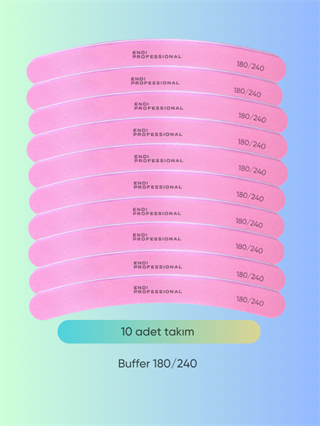 Yüksek kalite buffer kayık 180/240 grit pembe 10adet
