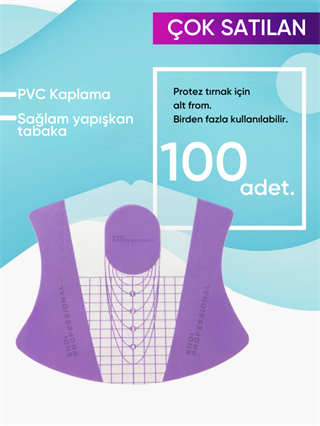 Alt form şablon extra yapışkanlı - ABS Mavi - 100 adet