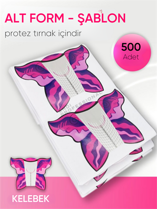 Alt form şablon extra yapışkanlı - Kelebek - 500 adet