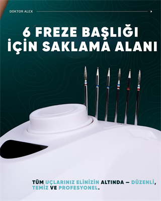 Dr. Alex SP-110 Profesyonel Manikür ve Pedikür Cihazı – 100W, 45.000 Devir, 32V, Pedalsız Model
