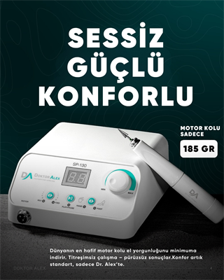 Dr. Alex SP-130 Profesyonel Manikür ve Pedikür Cihazı – 130W, 50.000 Devir, 32V, Sessiz ve Güçlü Motor