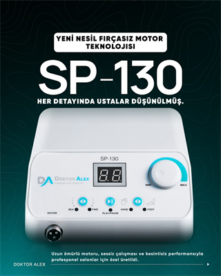 Dr. Alex SP-130 Profesyonel Manikür ve Pedikür Cihazı – 130W, 50.000 Devir, 32V, Sessiz ve Güçlü Motor