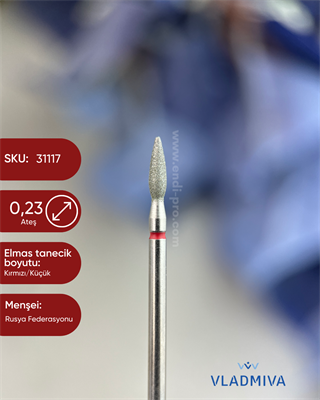 Elmas Freze başlık (Yumuşak - Kırmızı) Ateş 0,23 mmVladMiva RussiaElmas BaşlıklarElmas Freze başlık (Yumuşak - Kırmızı) Ateş 0,23 mm