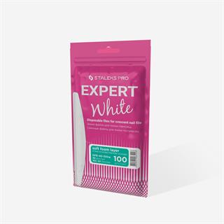 EXPERT 40 Yarım Ay Törpü İçin Yedek Yumuşak Tabanlı Beyaz Törpüler, 100 Grit (30 Adet)