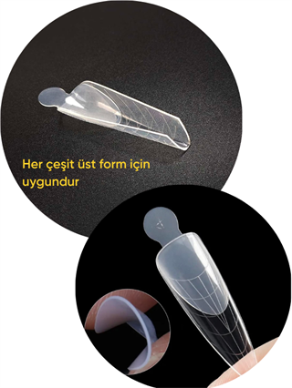 Fransız manikürü için silikon üst form şablonu - mould 12li K (6508)