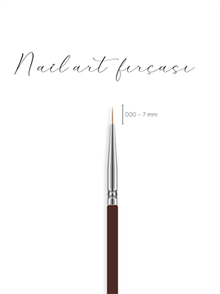 İnce nail art fırçası Frenç Çizim 000 (7mm)