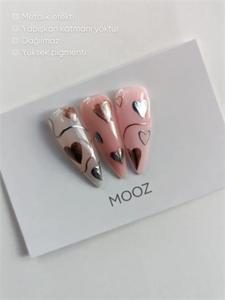 Jel boya sıvı metal Silver Pink ayna efekti veren 5 gr