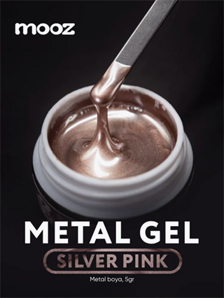 Jel boya sıvı metal Silver Pink ayna efekti veren 5 gr