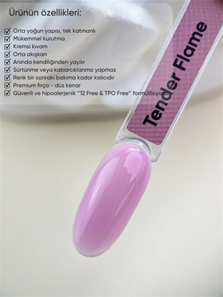 Kalıcı oje Delicate serisi 15 ml Tender Flame