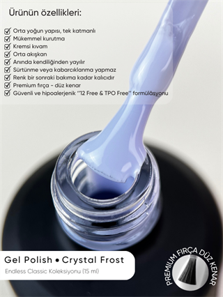 Kalıcı oje Endless Classic serisi 15 ml Crystal Frost