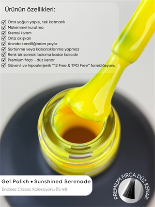 Kalıcı oje Endless Classic serisi 15 ml Sunshined Serenade