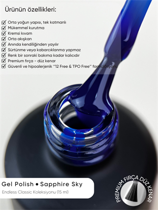 Kalıcı oje Endless Classic serisi 15 ml Sapphire Sky