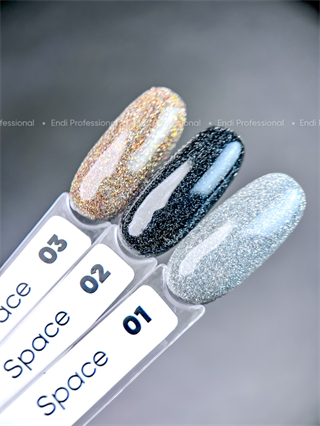 Kalıcı oje Işığı yansıtan serisi 15 ml Space 02