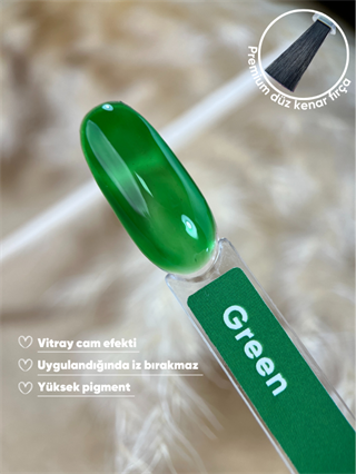 Kalıcı oje Vitray Glazed serisi 15 ml Green