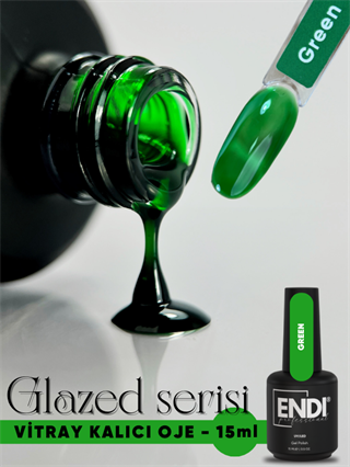 Kalıcı oje Vitray Glazed serisi 15 ml Green