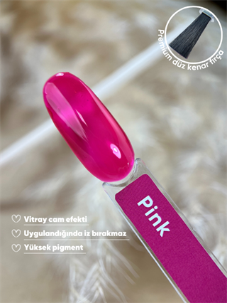 Kalıcı oje Vitray Glazed serisi 15 ml Pink