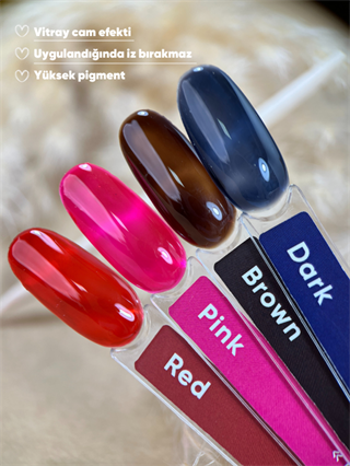 Kalıcı oje Vitray Glazed serisi 15 ml Red