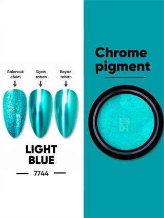 Krom metalik pigment tozu ayna efekti Light Blue 23