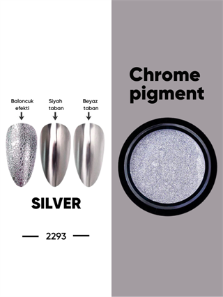 Krom metalik pigment tozu ayna efekti Silver 31