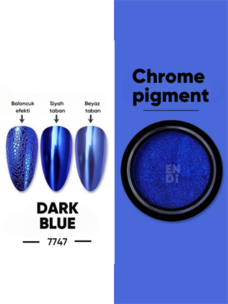 Krom metalik pigment tozu ayna efekti Dark Blue 25