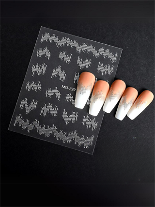 Metal nail art dekor Gümüş Silver