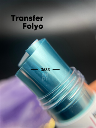Nail art transfer folyo rulo 1m Turkuaz