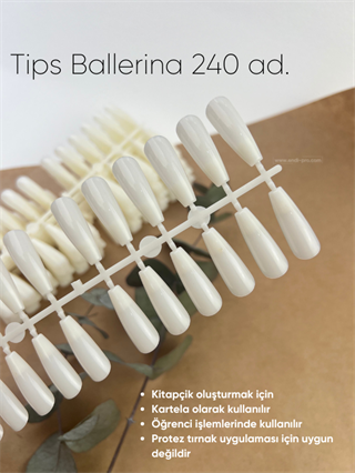 Pratik için tips, kitapçik için kartela 240 adet pakette Ballerina (3)