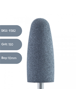 Silikon Parlatıcı Koni, 10mm Gri 150 grit