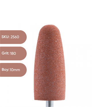 Silikon Parlatıcı Koni, 10mm Kahve 180 grit