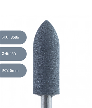 Silikon Parlatıcı Koni, 5mm Gri 150 grit