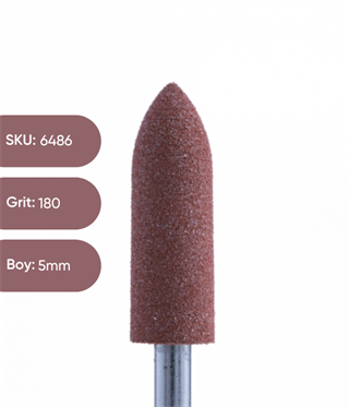 Silikon Parlatıcı Koni, 5mm Kahve 180 grit