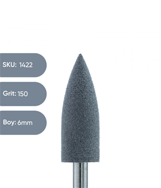 Silikon Parlatıcı Koni, 6mm Gri 150 grit