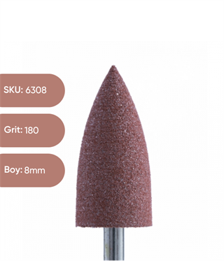 Silikon Parlatıcı Koni, 8mm Kahve 180 grit