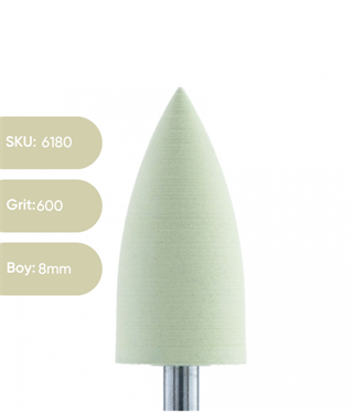 Silikon Parlatıcı Koni, 8mm Sarı 600 grit