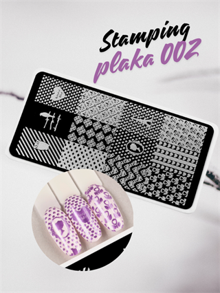 Stamping plakası nail art desen Amore 002