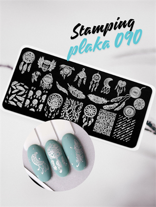 Stamping plakası nail art desen Dreamer 090
