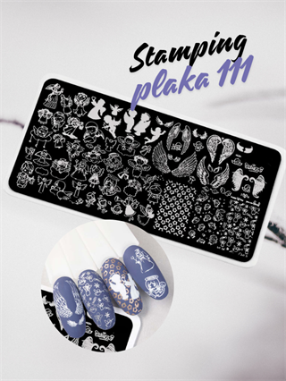 Stamping plakası nail art desen Love 111