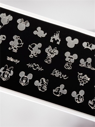 Stamping plakası nail art desen Mr. & Mrs. Mouse 088