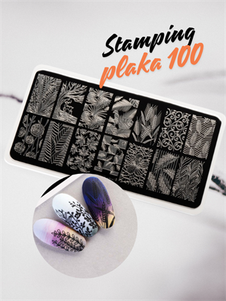 Stamping plakası nail art desen Nature motion 100