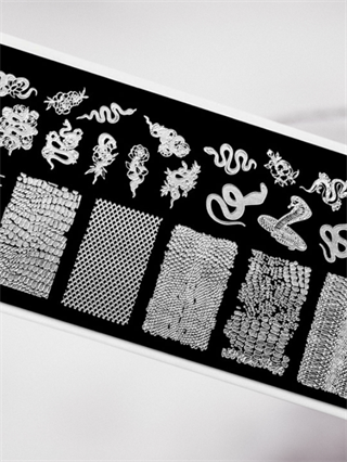 Stamping plakası nail art desen Snake 120