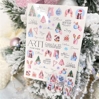Stiker 113 Tırnak stiker Yılbaşı temalı