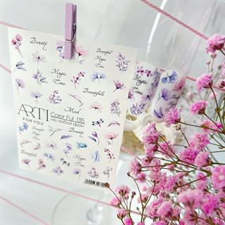 Stiker 135 Tırnak stiker Çiçek temalı