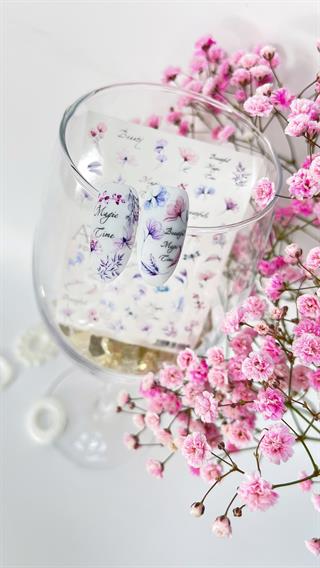 Stiker 135 Tırnak stiker Çiçek temalı