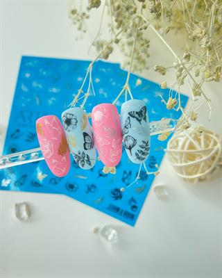 Stiker 38 Tırnak stiker Çiçek temalı