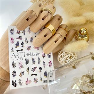 Stiker 50 Tırnak stiker çiçek temalı