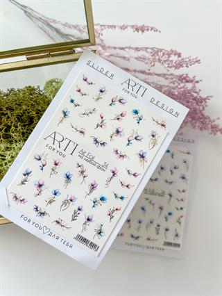 Stiker Foil 34 Tırnak stiker Gümüş