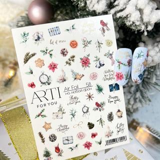 Stiker Foil 58 Tırnak stiker Yılbaşı temalı